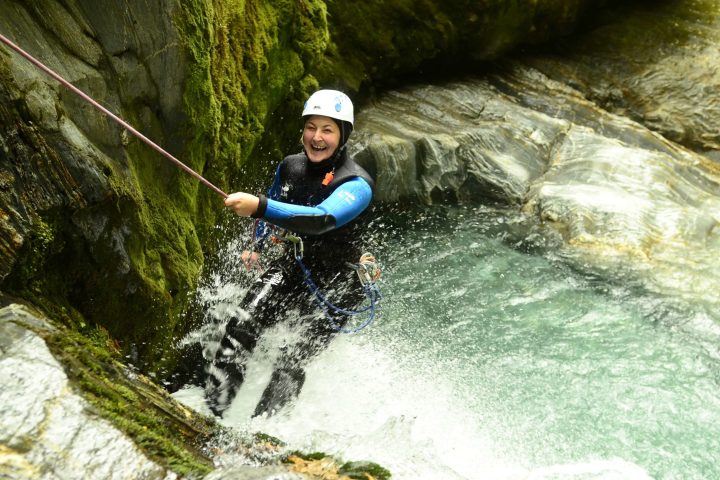 a woman in the canyon