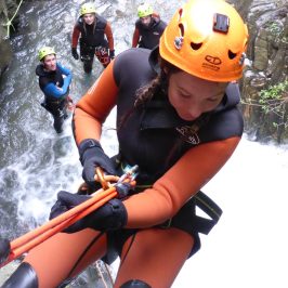 a person wearing a helmet