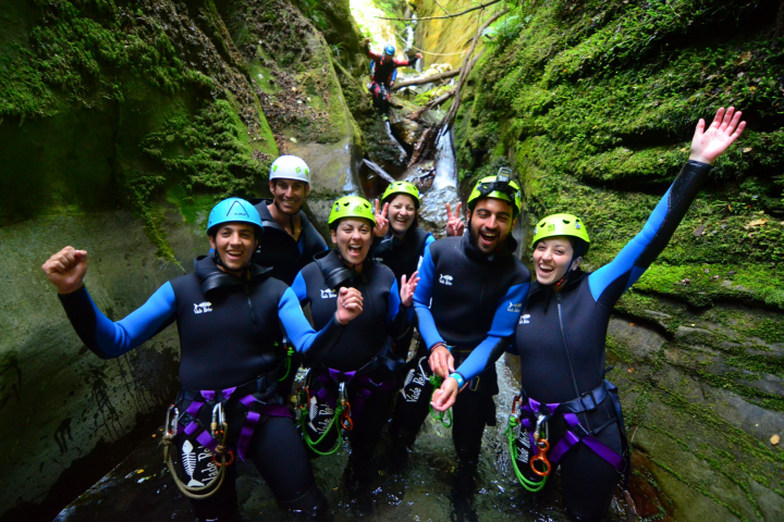 a group of people posing for the camera