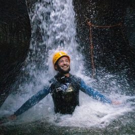 A man celebrating summer