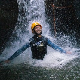 A man celebrating summer
