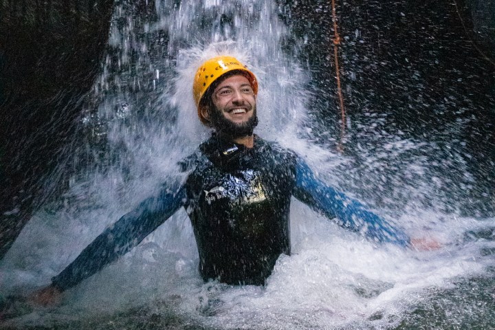 A man celebrating summer