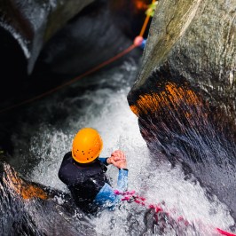 Sliding down the canyon
