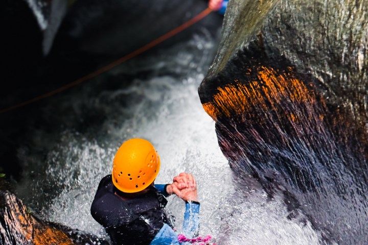 Sliding down the canyon