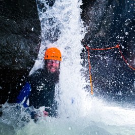 A refreshing picture in the waterfall