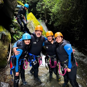 a group of people posing for the camera