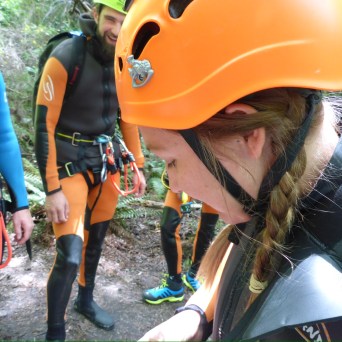 a woman wearing a helmet