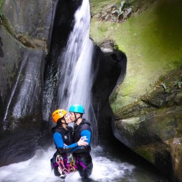 Happy couple in the canyon