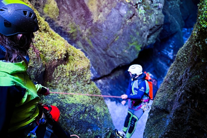 a person wearing a helmet