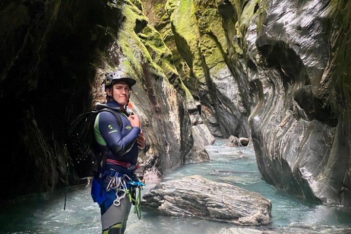 Walking through the canyon