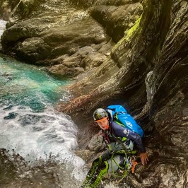 Traversing through the canyon