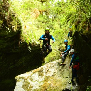 Jumping into the canyon