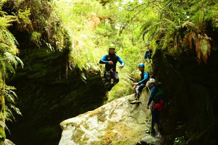 Jumping into the canyon