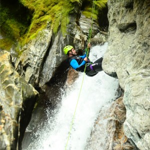 Abseiling whitewater