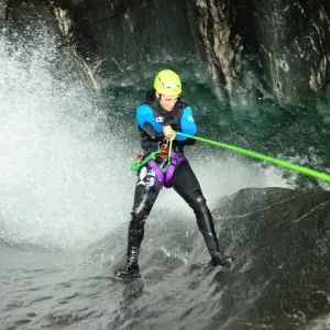 Lots of water on this abseil