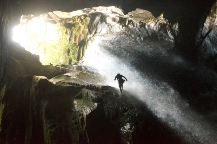 A huge waterfall feature