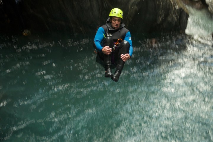 Bombing into the water