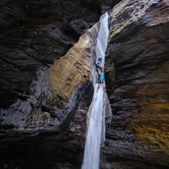 Huge stone walls of the canyon