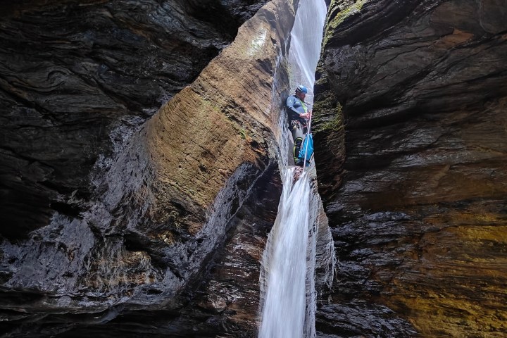 Huge stone walls of the canyon
