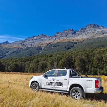 The vehicle outside the canyon
