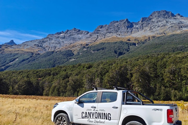 The vehicle outside the canyon